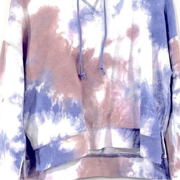 New Hippie Rose JuniorsFleece Hoodie Blue Lilac Tie Dye,New size S and XS - Picture 5 of 6